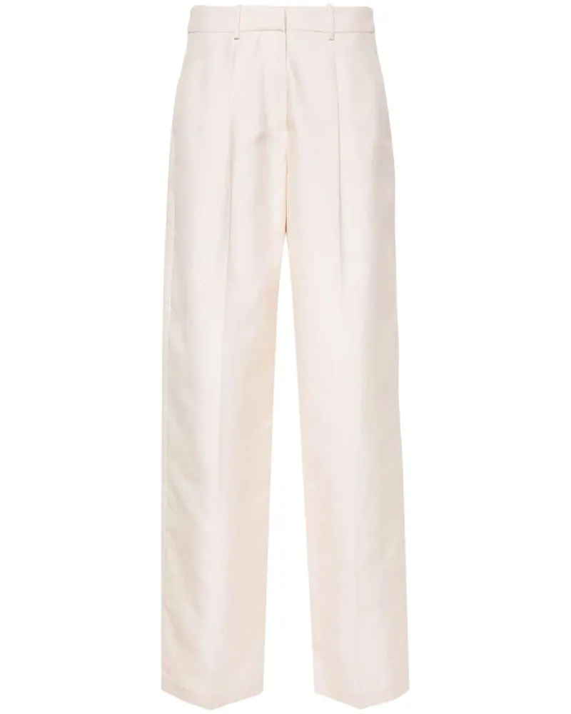 Magda Butrym Seidenhose mit weitem Bein - Nude Nude