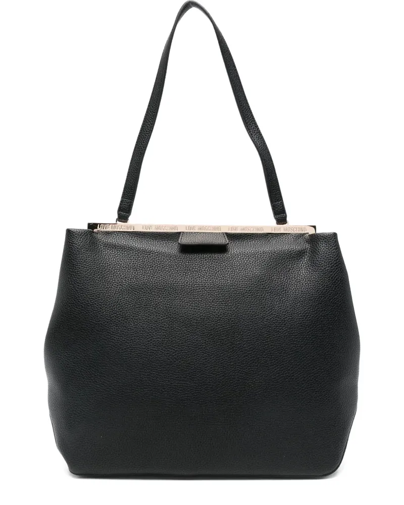 Moschino Schultertasche mit Logo - Schwarz Schwarz