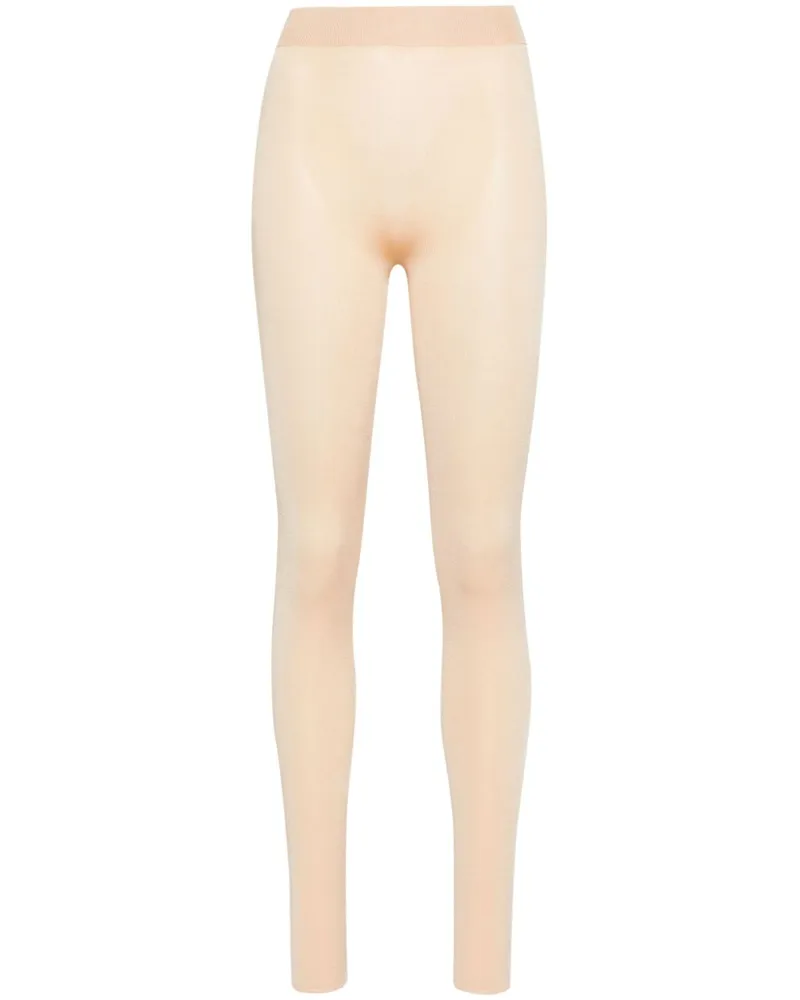 Fabiana Filippi Gerippte Leggings mit hohem Bund - Nude Nude