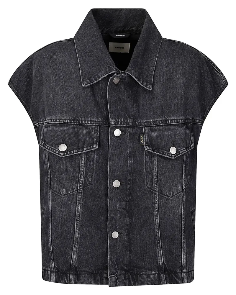 Haikure Gail Mid Jeansjacke - Schwarz Schwarz