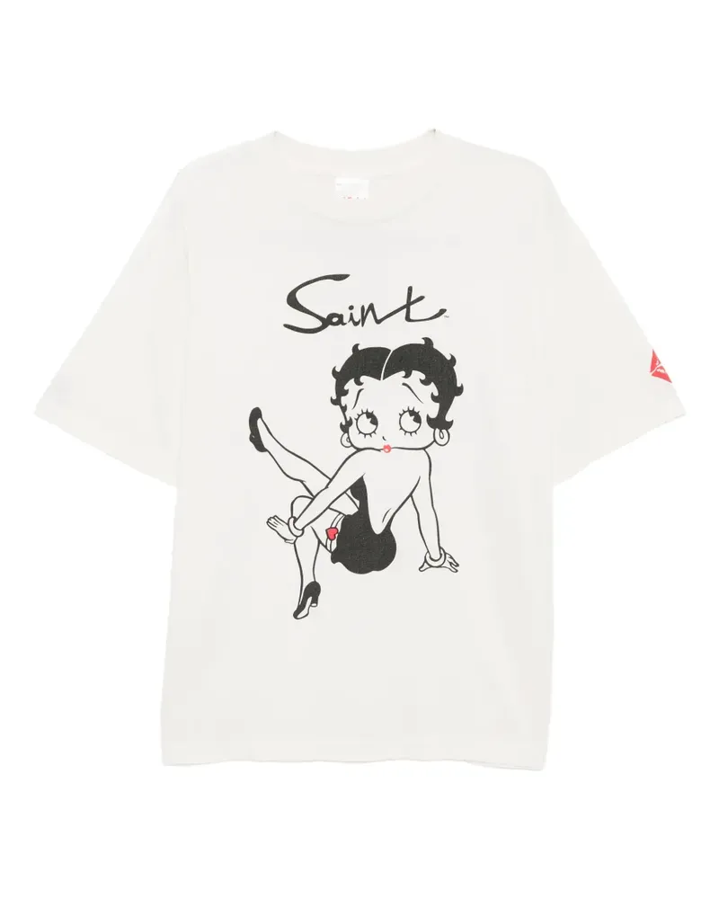 Le Mont Saint Michel T-Shirt mit grafischem Print - Nude Nude