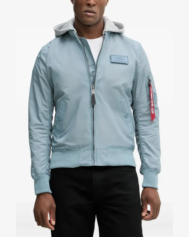 Alpha Industries hooded MA-1 bomber jacket - Blau Blau