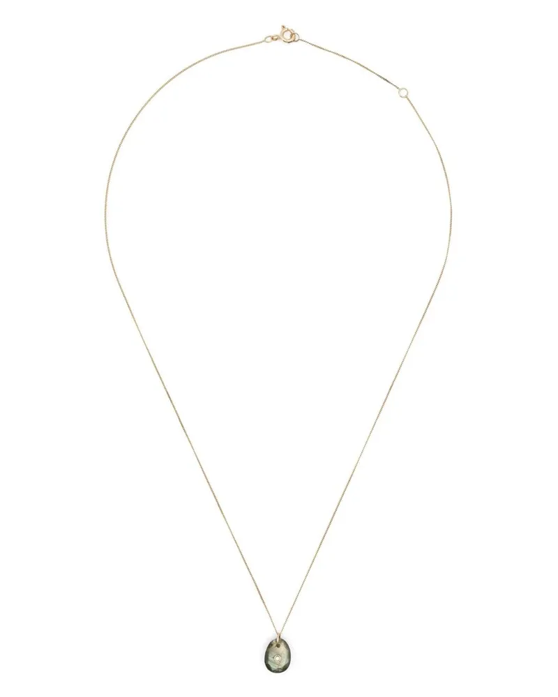 Pascale Monvoisin 14kt Orso Gelbgoldhalskette mit Diamant und Labradorit Gold