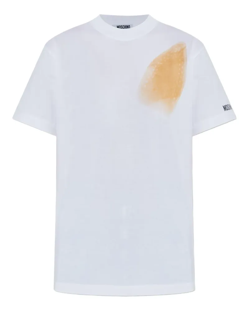 Moschino T-Shirt mit Flecken-Effekt - Weiß Weiß