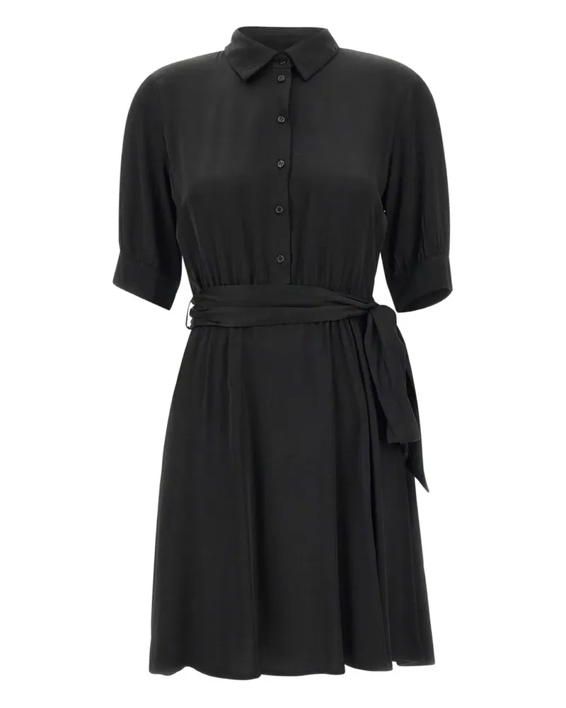 Kaos Kleid mit Gürtel - Schwarz Schwarz