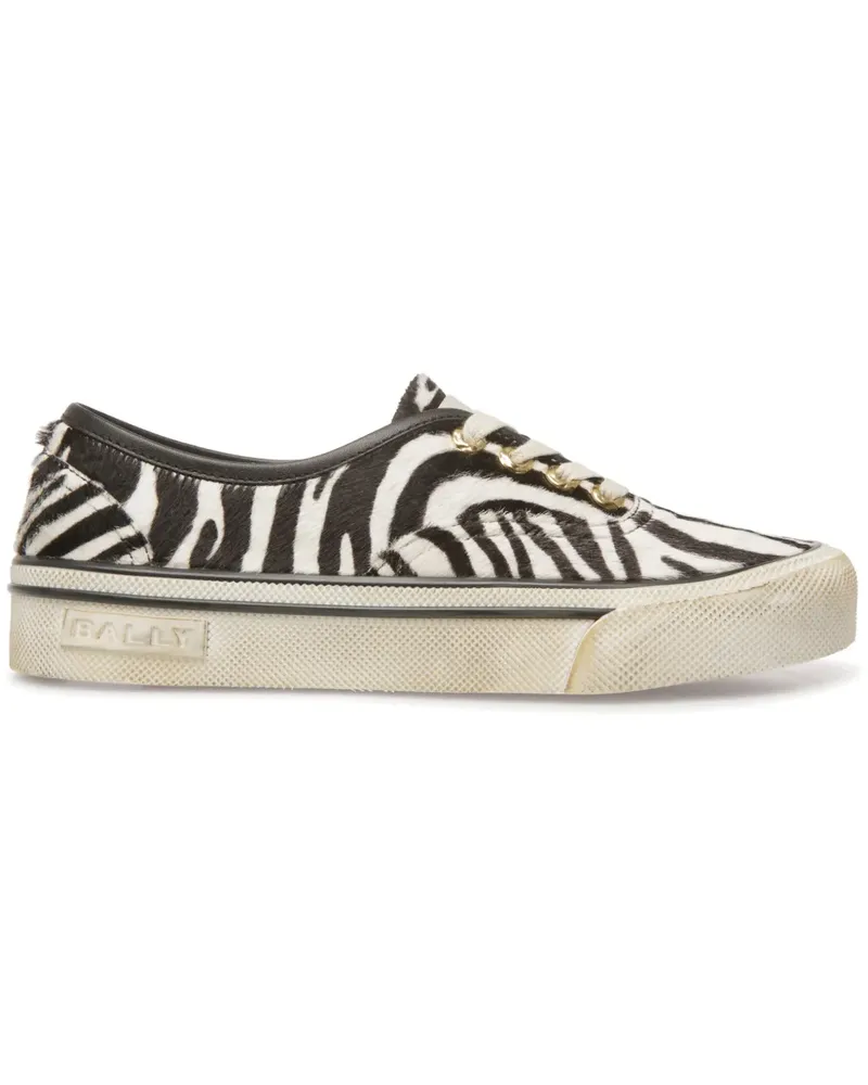 Bally Lyder Sneakers mit Zebra-Print - Weiß Weiß