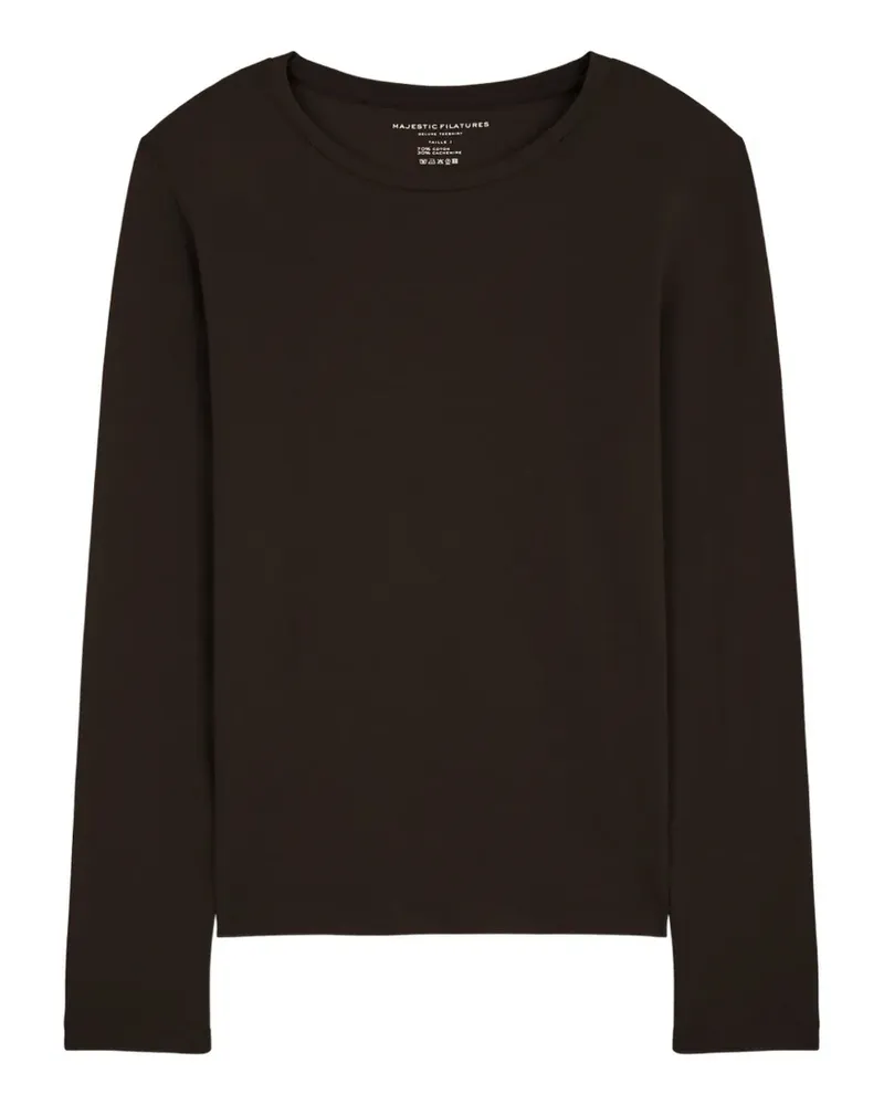 Majestic long-sleeve T-shirt - Schwarz Schwarz