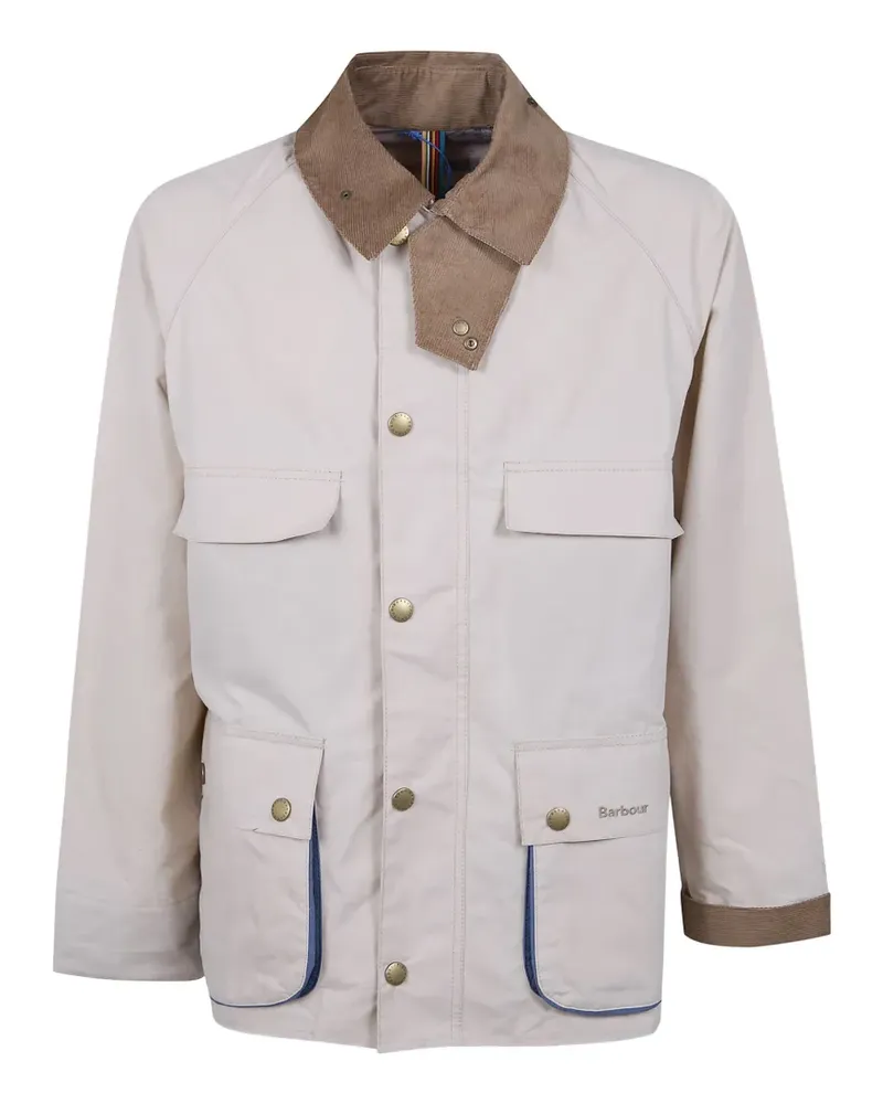 Barbour corduroy-collar jacket - Nude Nude