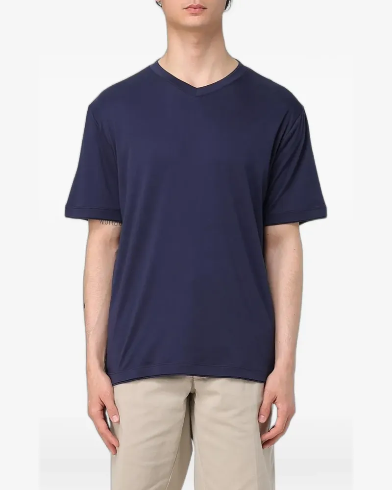 Eleventy V-neck T-shirt - Blau Blau