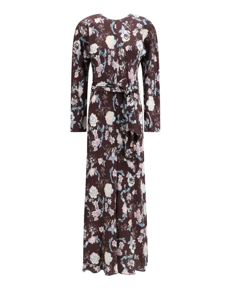 forte_forte floral-print maxi dress - Braun Braun