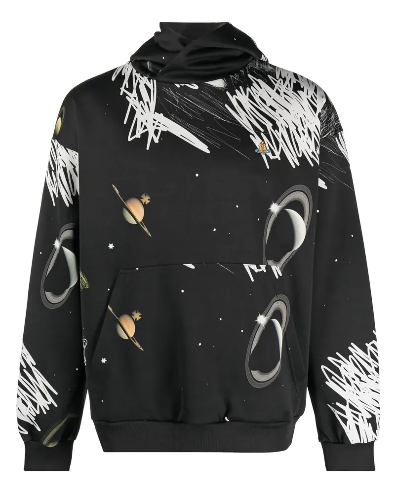 Vivienne Westwood Sweatshirt mit Planeten-Print - Schwarz Schwarz