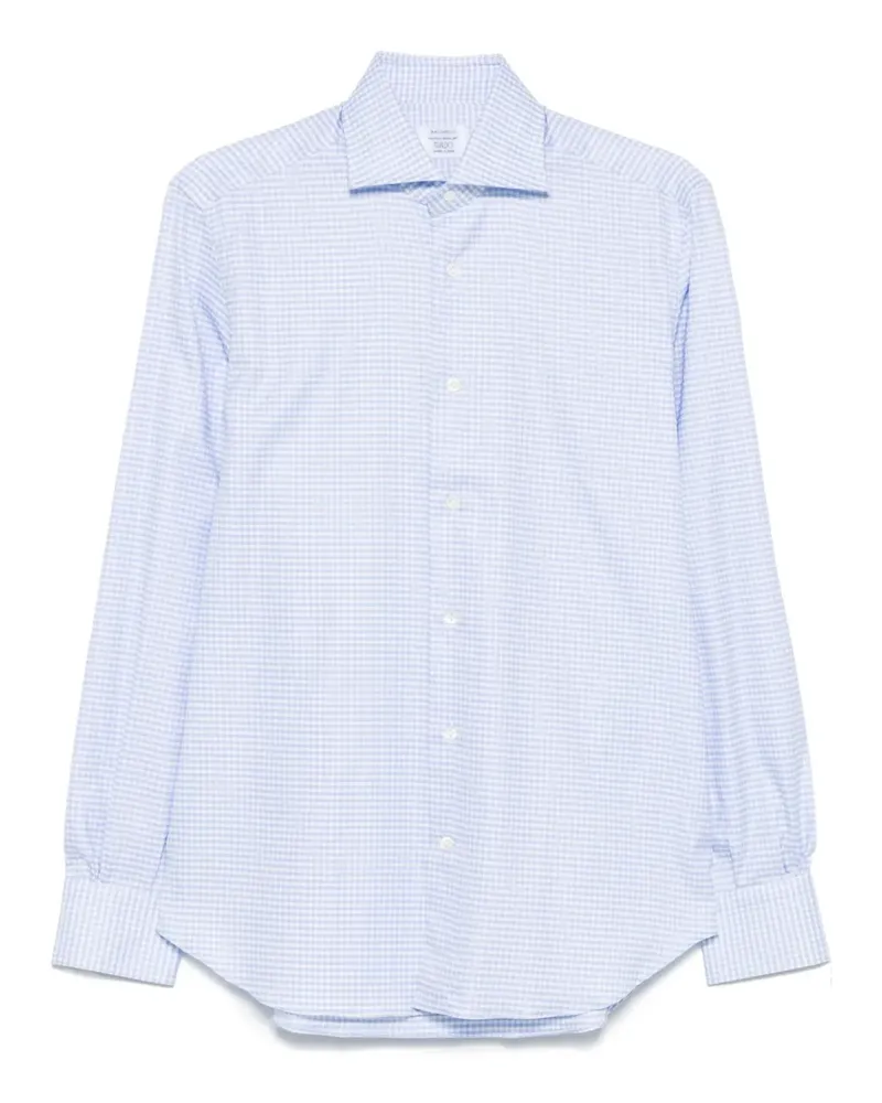 MAZZARELLI Kariertes Hemd - Blau Blau