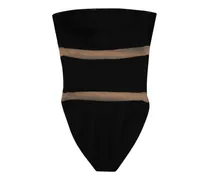 Badeanzug aus Mesh - Schwarz