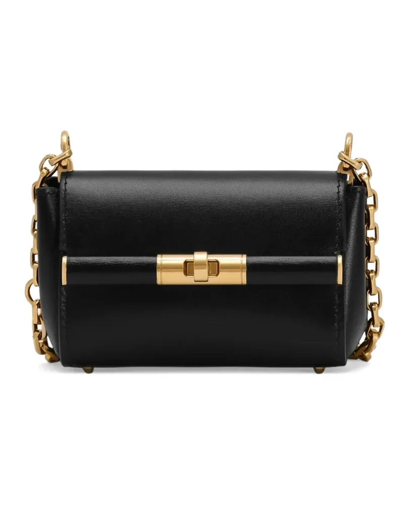 Dolce & Gabbana Mini-Schultertasche aus Leder - Schwarz Schwarz