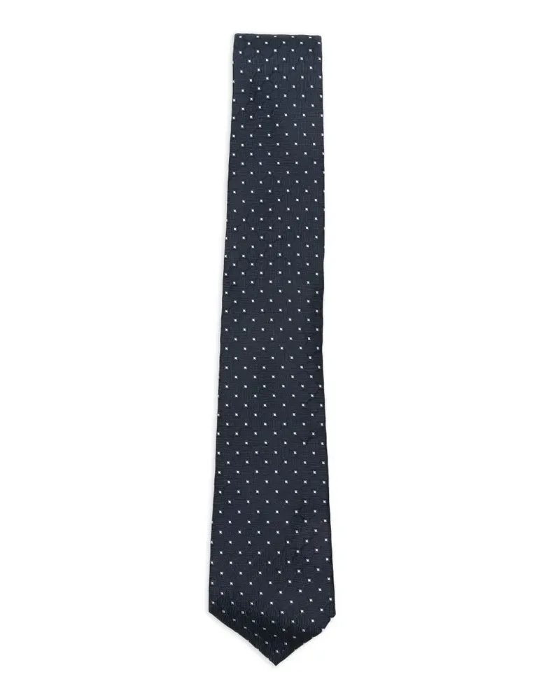 Dell'oglio Martin Krawatte aus Jacquard mit geometrischem Muster - Blau Blau