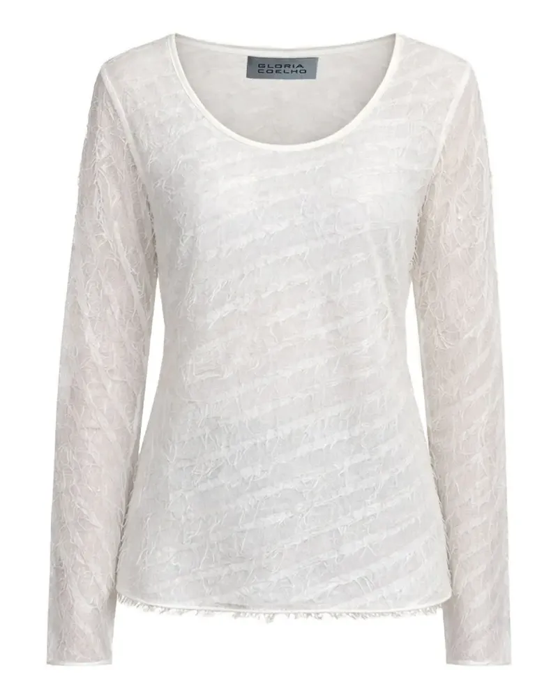 Gloria Coelho Top mit rundem Ausschnitt - Weiß Weiß
