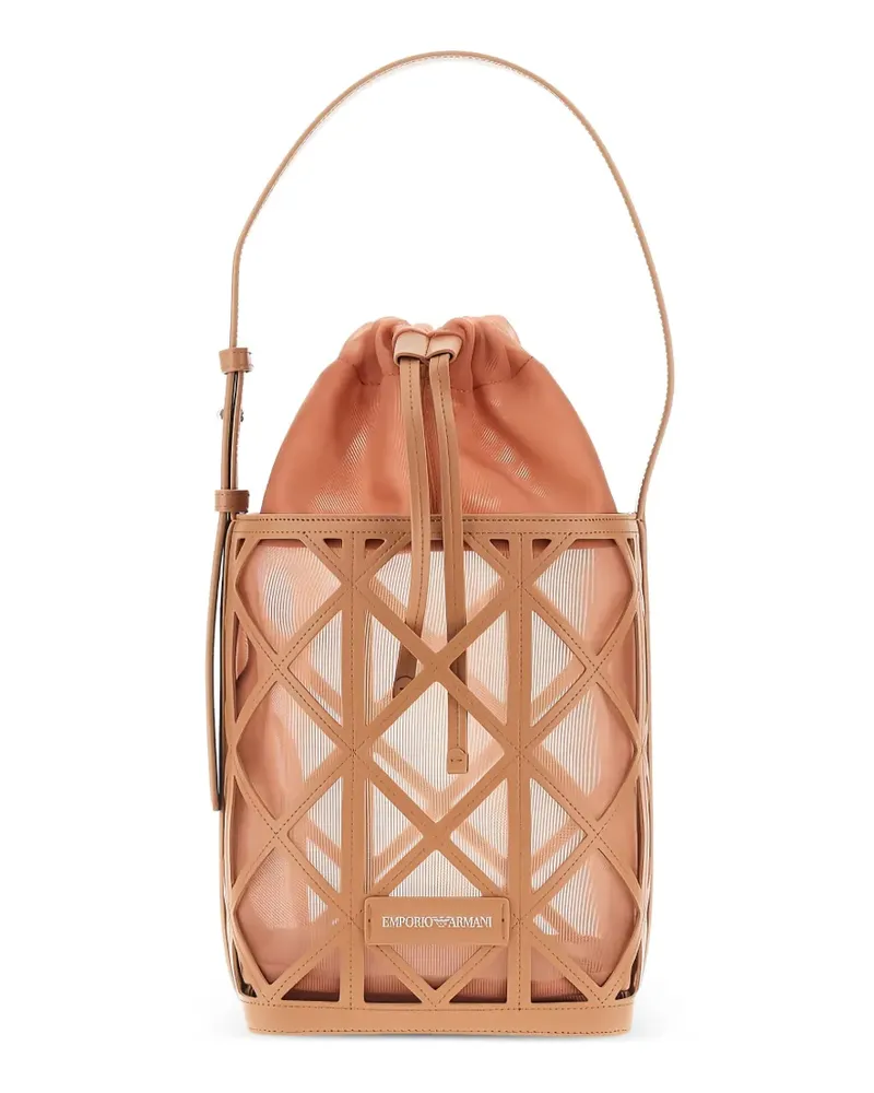 Emporio Armani Beuteltasche im Cage-Style - Orange Orange