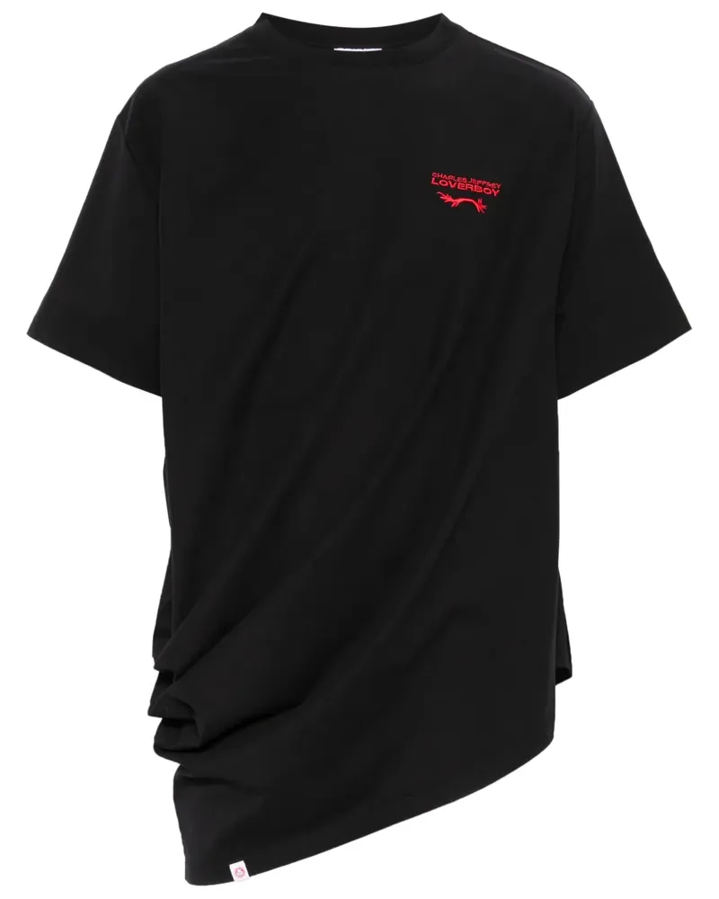 Charles Jeffrey Loverboy Topsy Turvy T-Shirt - KNITTED BLACK Knitted