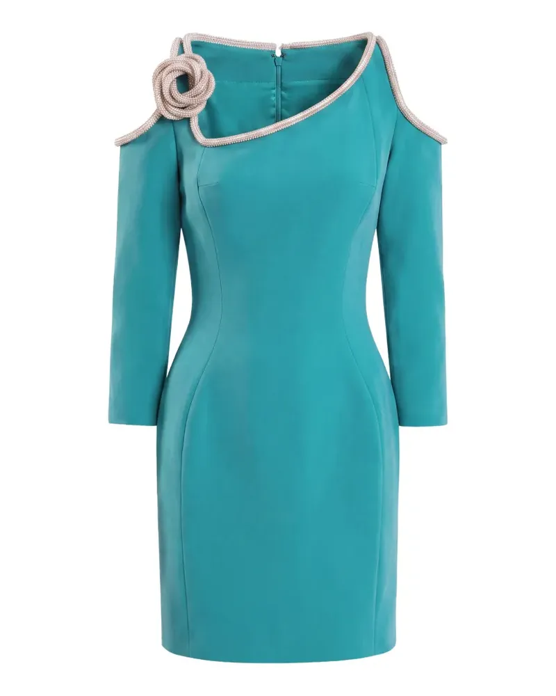 Saiid Kobeisy Kristallverziertes Kleid mit Cold-Shoulder - Blau Blau