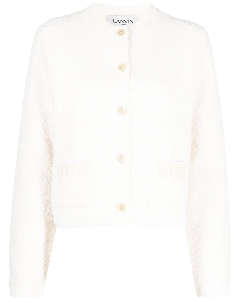 Lanvin Texturierter Cardigan - Weiß Weiß