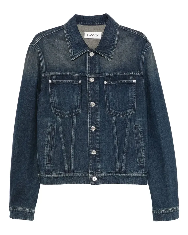 Lanvin Jacke mit Logo-Patch - Blau Blau