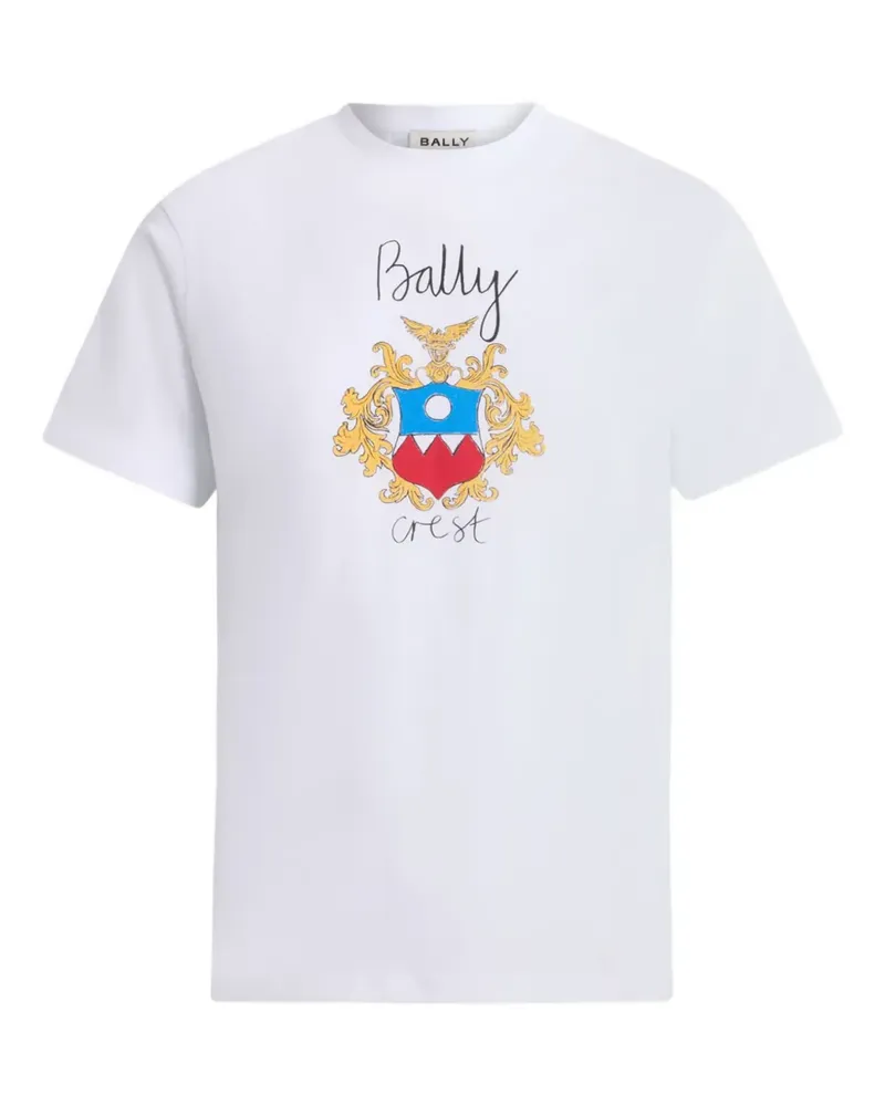 Bally T-Shirt mit Wappen-Print - Weiß Weiß