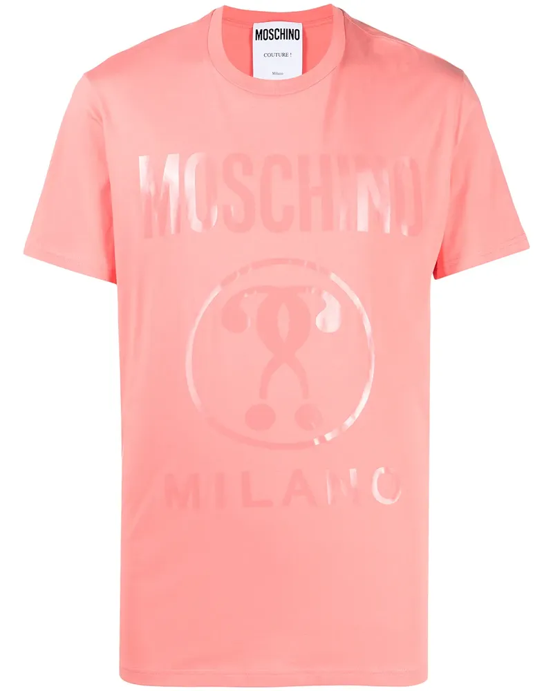 Moschino T-Shirt mit Logo-Print - Rosa Rosa