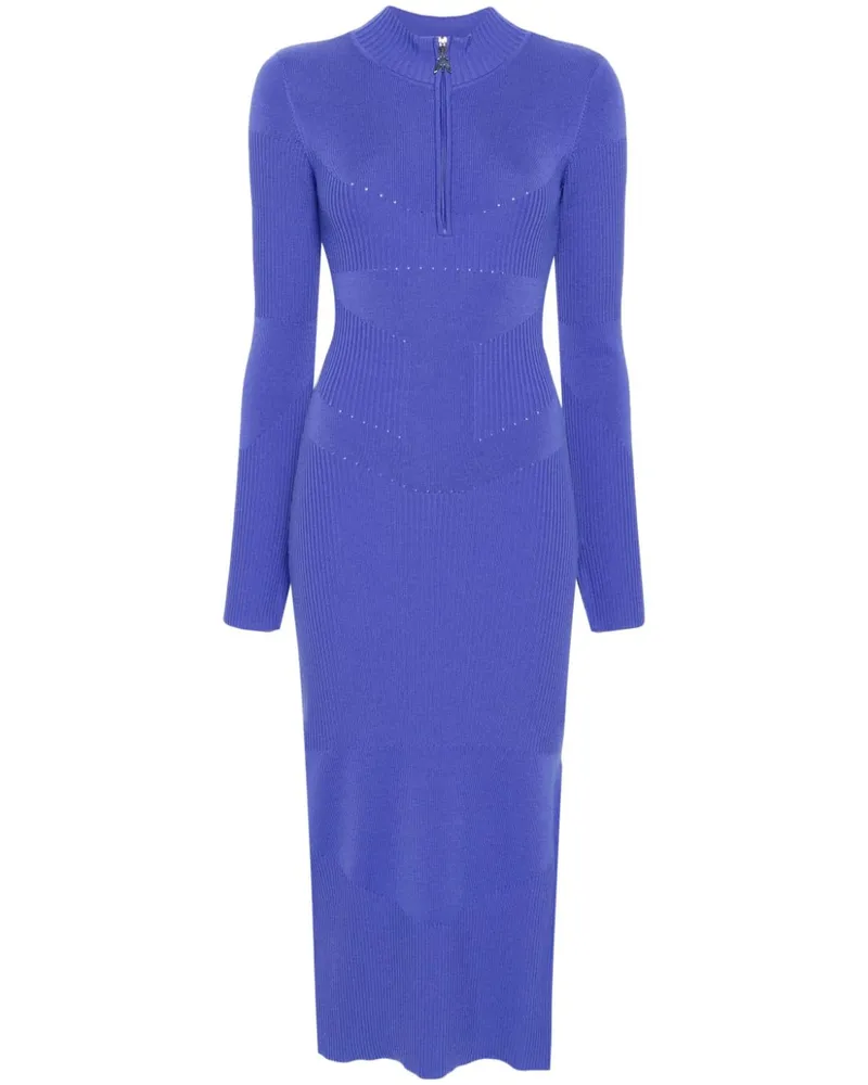 Patrizia Pepe Midikleid mit Logo-Anhänger - Blau Blau