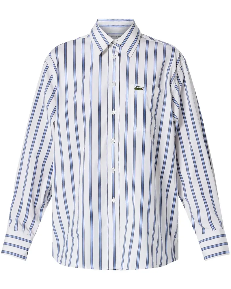 Lacoste Hemd aus Popeline - Weiß Weiß