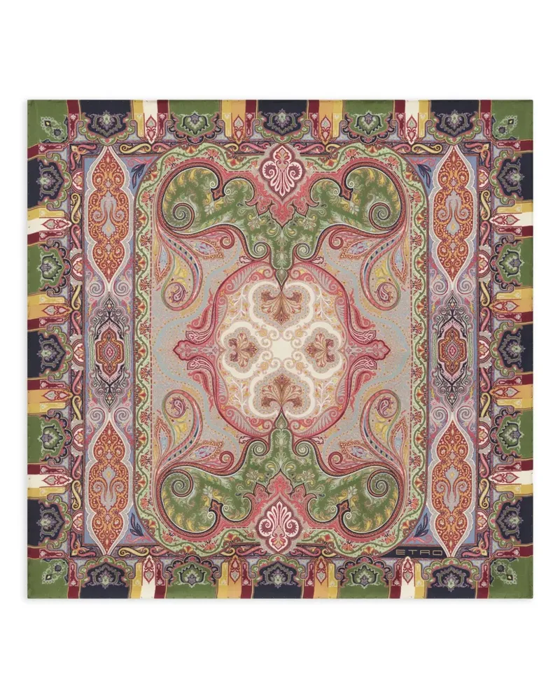 Etro Einstecktuch aus Seide mit Paisleymuster - Nude Nude