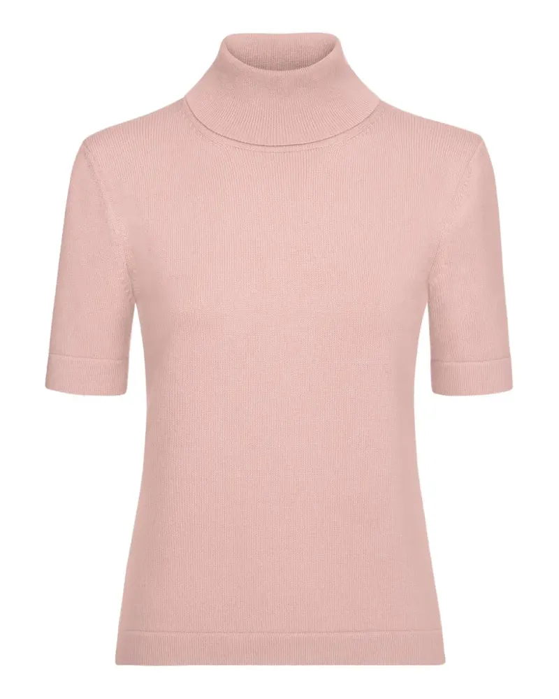 Oscar de la Renta Gestricktes T-Shirt mit Rollkragen - Rosa Rosa