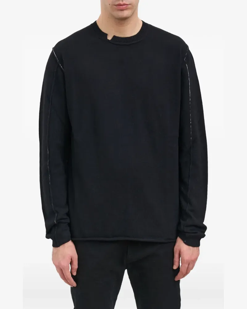 Isabel Benenato long-sleeve crew neck sweater - Schwarz Schwarz