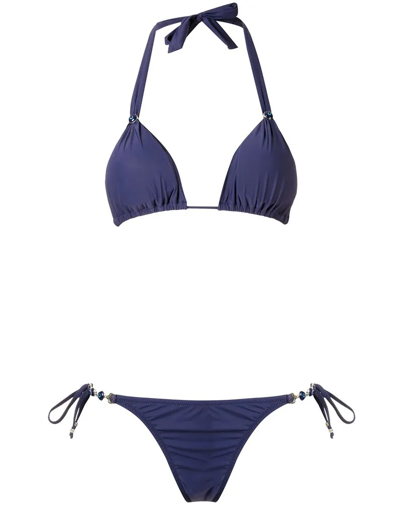 Amir Slama Triangel-Bikini - Blau Blau