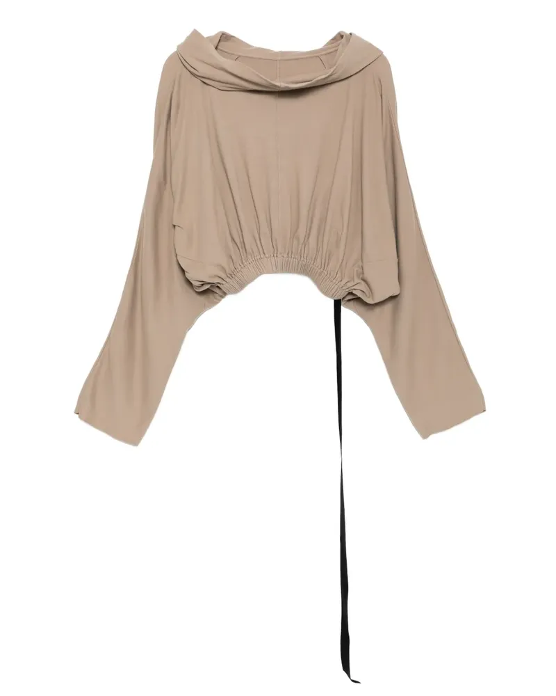 DRKSHDW by Rick Owens Cropped-Hoodie - Braun Braun