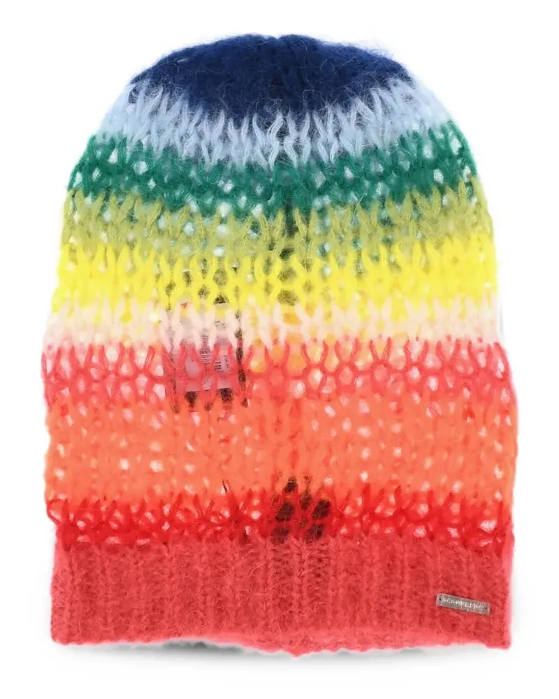 Dsquared2 ombré open-knit beanie hat - Rot Rot