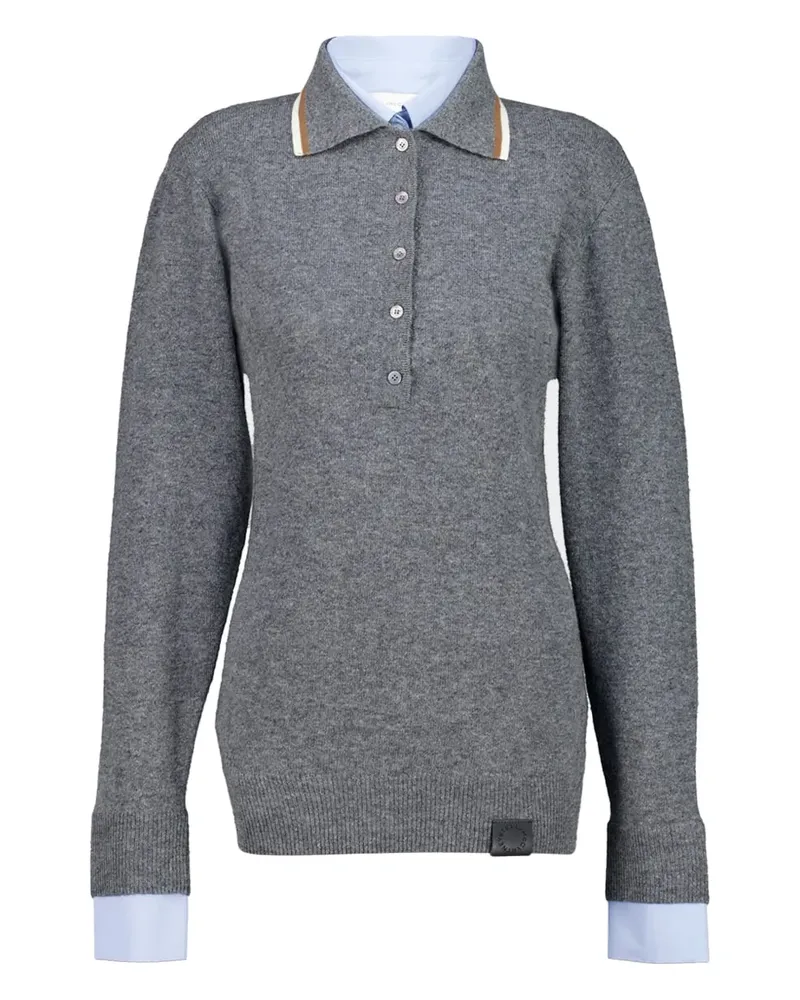 Stella McCartney melange polo top - Grau Grau