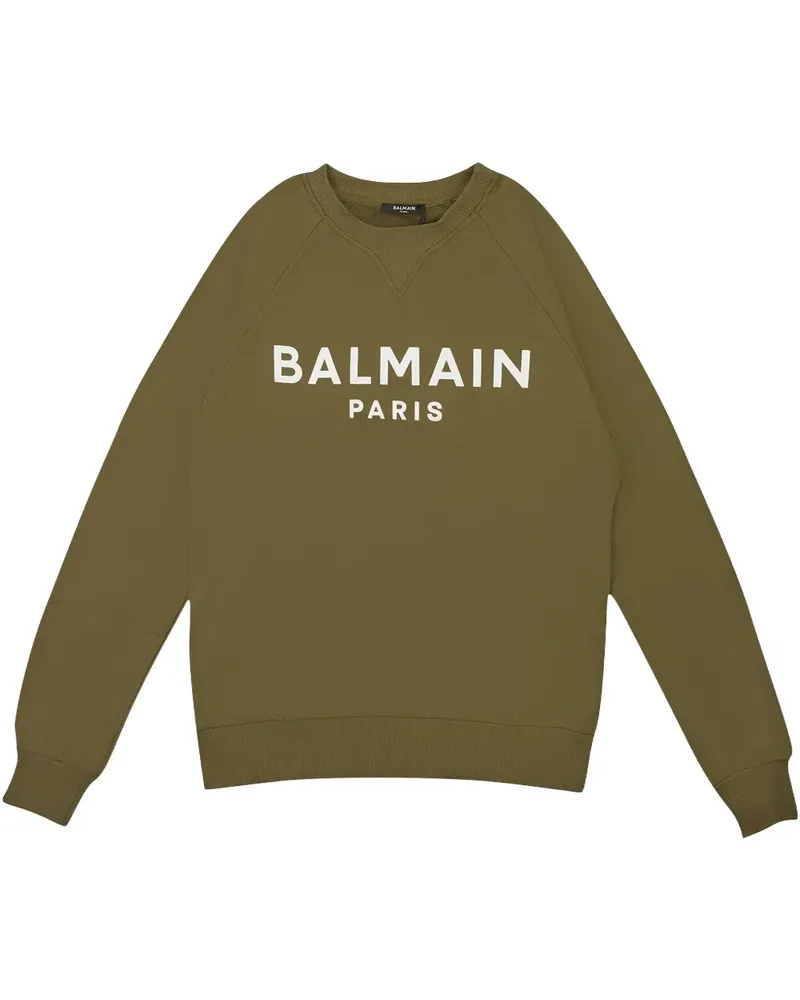Balmain Sweatshirt mit Print - Grün Grün
