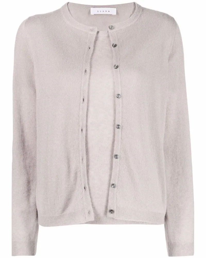 Liska Cardigan im Layering-Look - Nude Nude