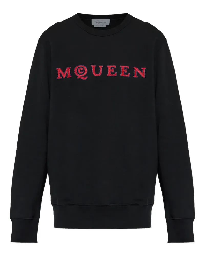 Alexander McQueen embroidered long-sleeves sweater - Schwarz Schwarz