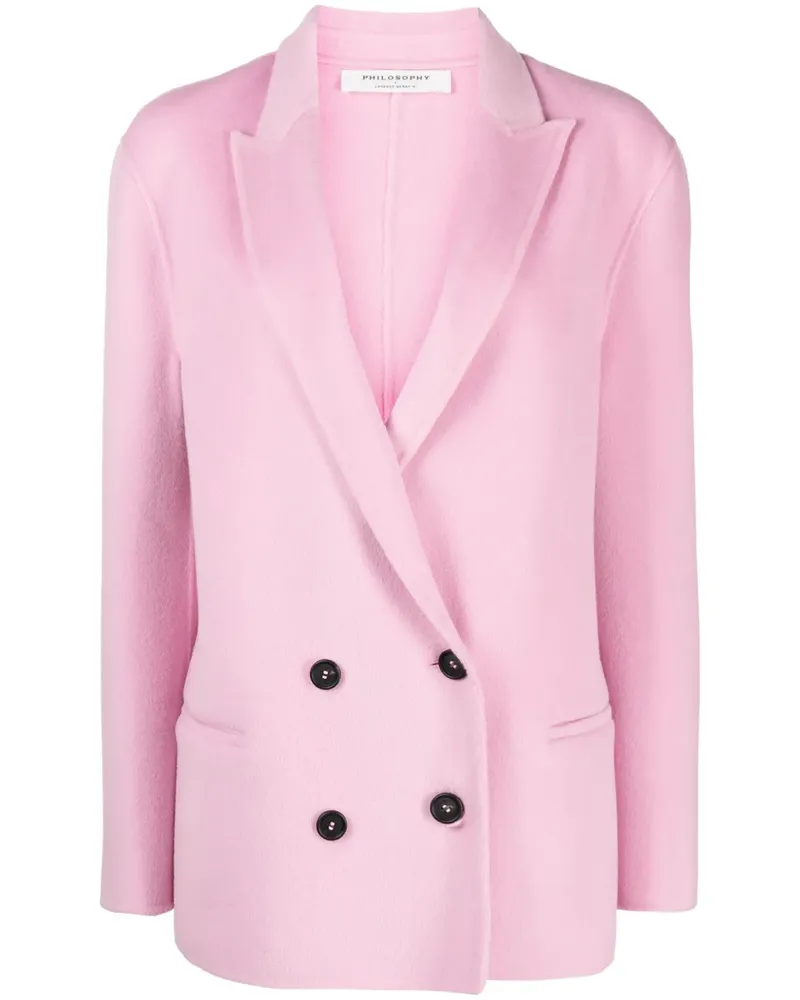 Philosophy Di Lorenzo Serafini Doppelreihiger Mantel - Rosa Rosa