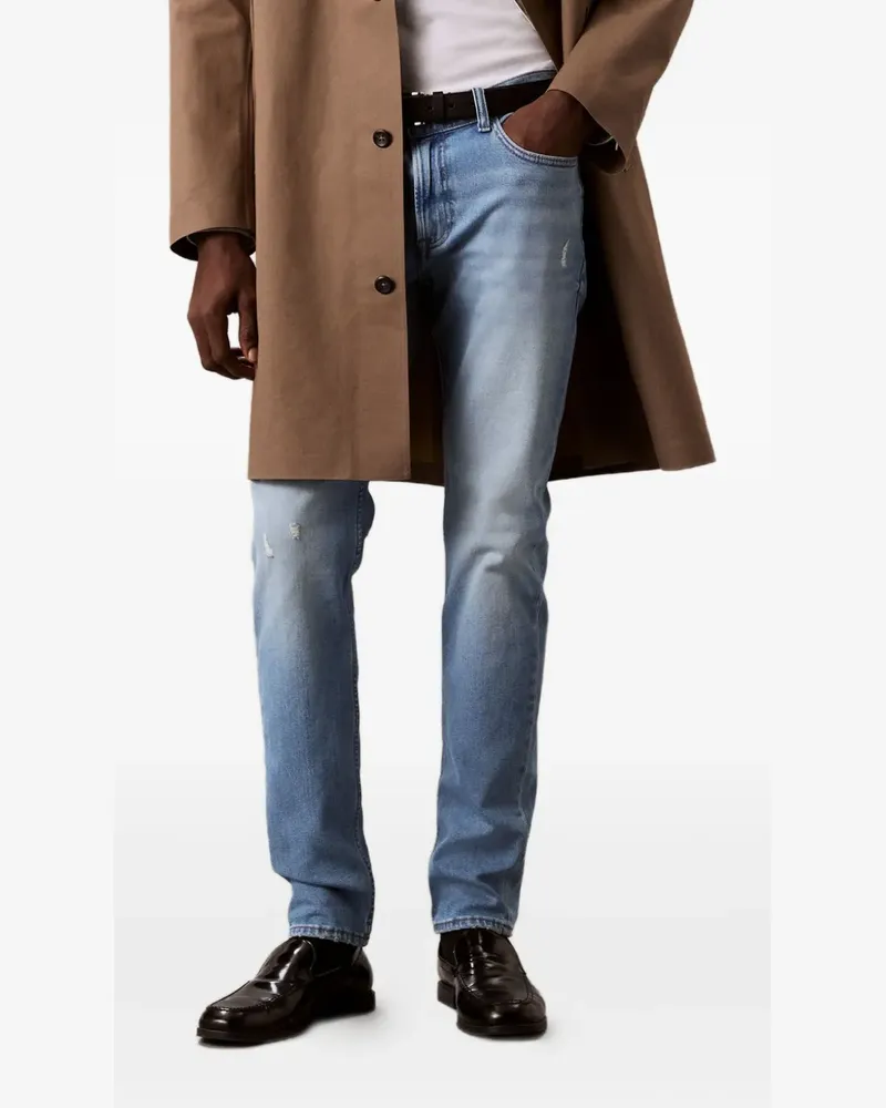 Calvin Klein logo-patch jeans - Blau Blau