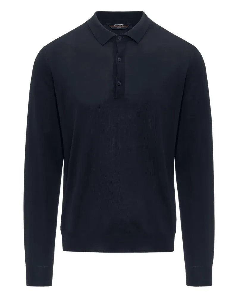 K-Way Rey button-fastening polo shirt - Blau Blau