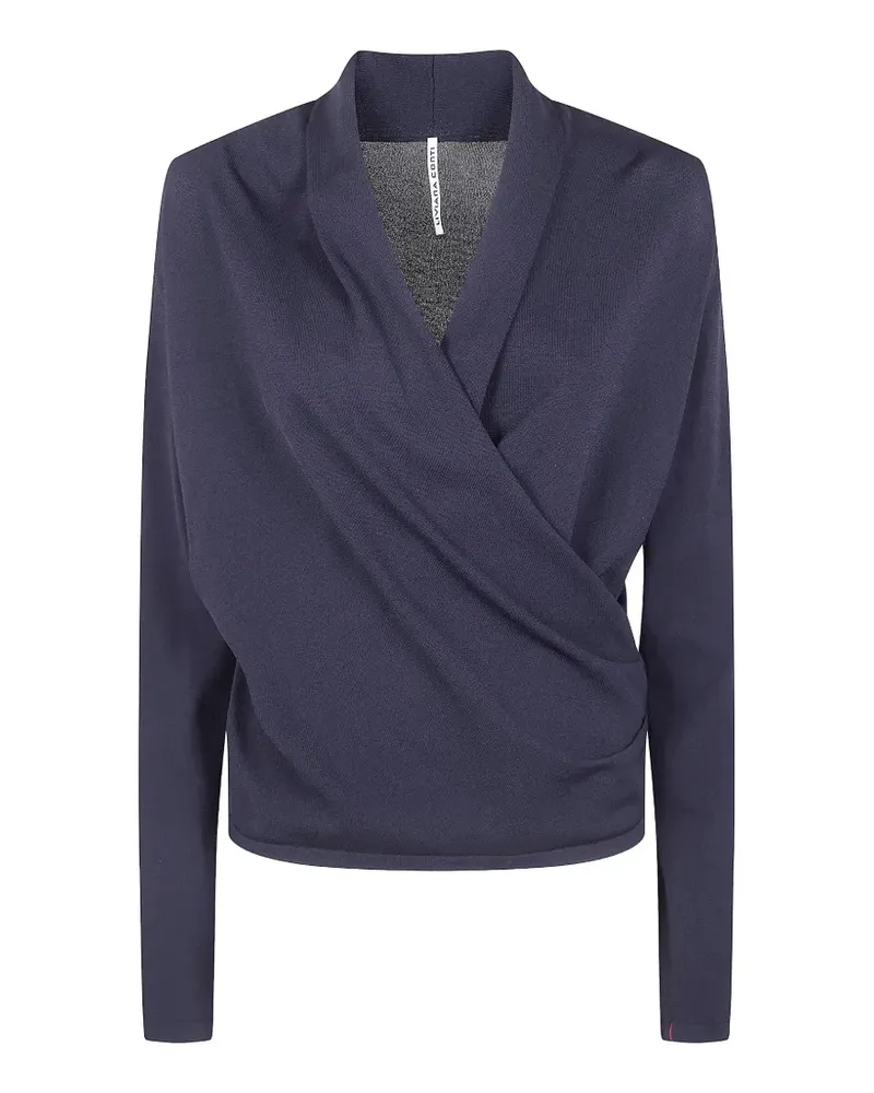 Liviana Conti draped knitwear - Blau Blau