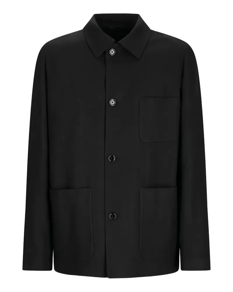 LARDINI buttoned pocket jacket - Schwarz Schwarz