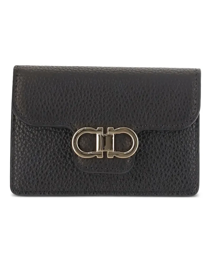 Ferragamo Portemonnaie mit Gancini-Schild - Schwarz Schwarz