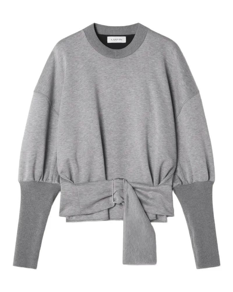 Lanvin belted sweatshirt in double-faced jersey - Grau Grau