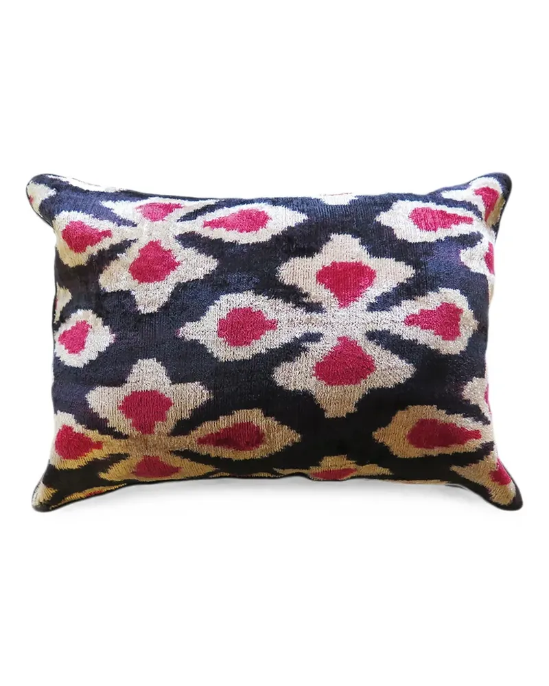 Les-Ottomans ikat-print cushion - Blau Blau