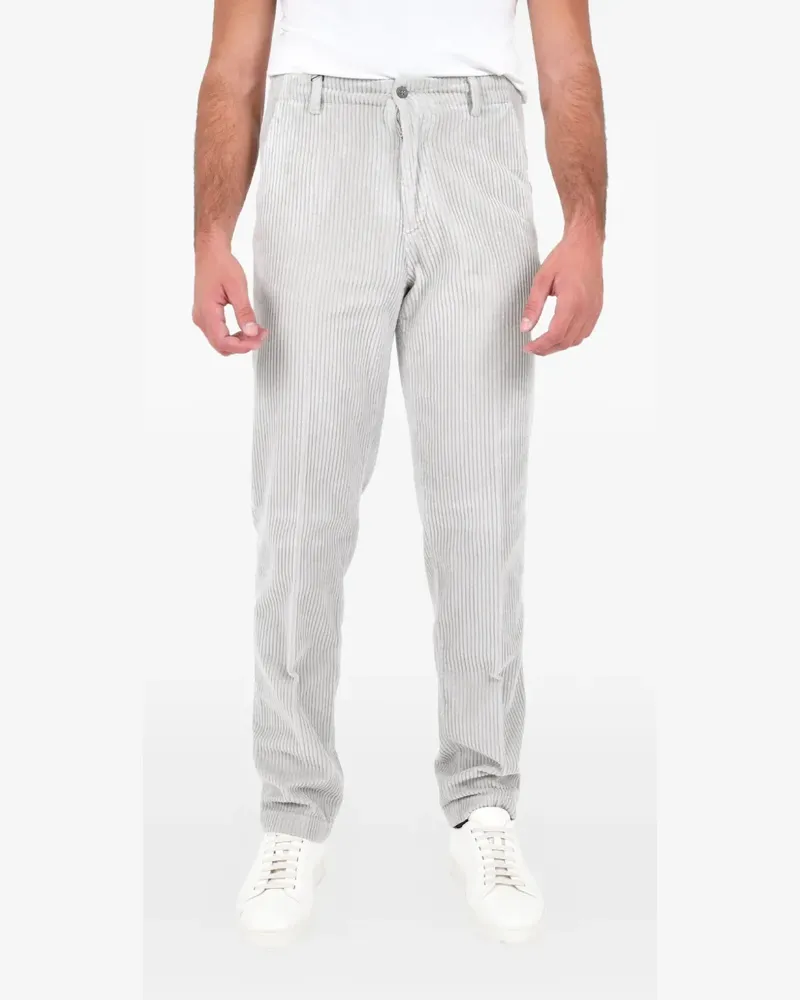 Boglioli Gestreifte Cordhose - Grau Grau
