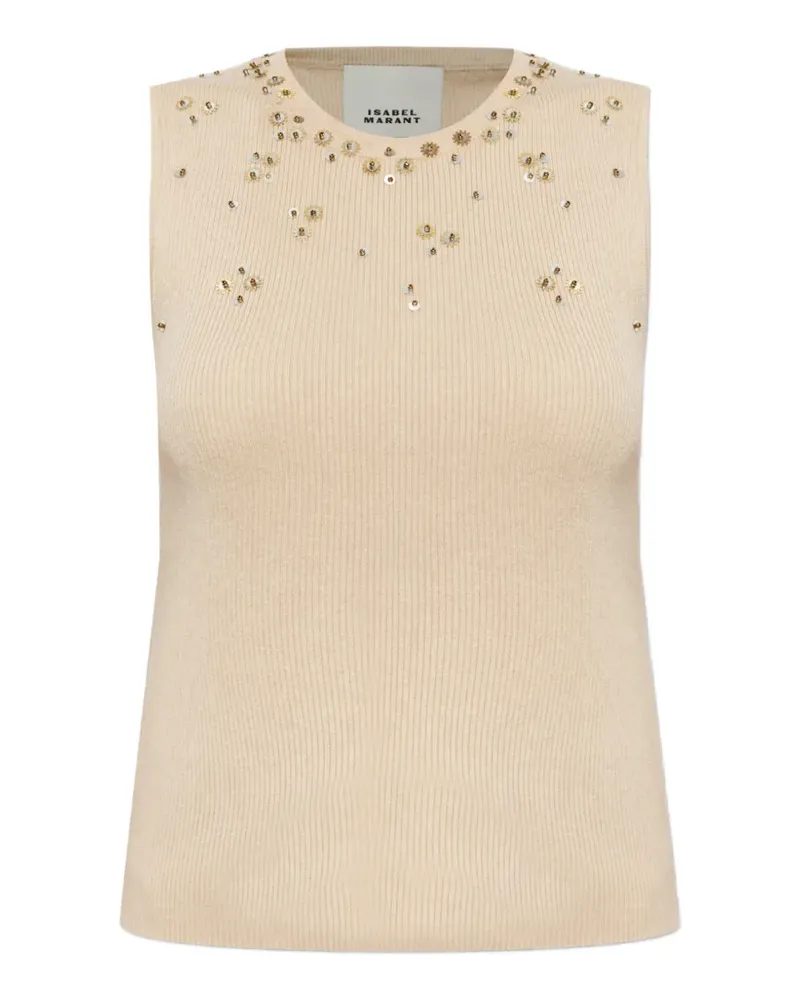 Isabel Marant Apoline Oberteil mit Pailletten - Nude Nude
