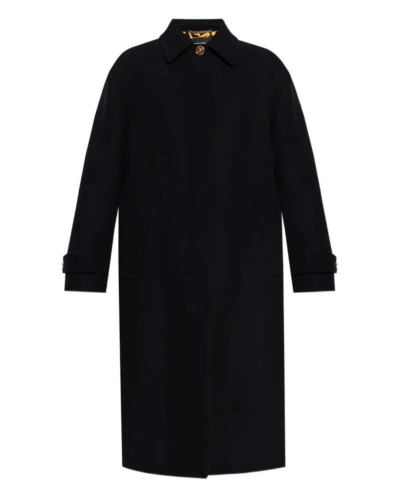 Versace Einreihiger Mantel - Schwarz Schwarz